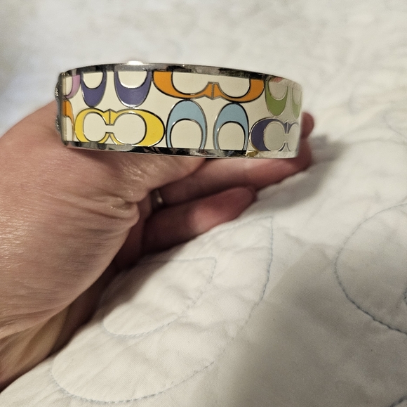 Coach Multi-Color Signature C Bangle Bracelet - Picture 10 of 11